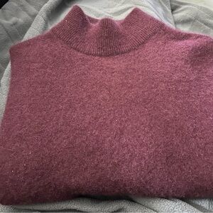 Women's Cozy Merlot colored 100% Cashmere Sweater